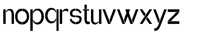 Glagent Stencil Semi Bold Condensed Font LOWERCASE