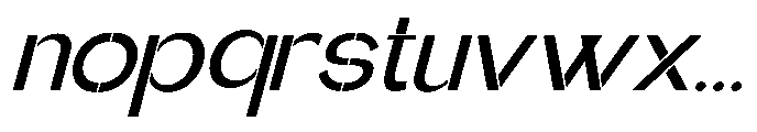 Glagent Stencil Semi Bold Expanded Sl Font LOWERCASE