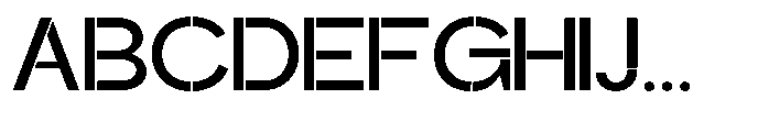 Glagent Stencil Semi Bold Expanded Font UPPERCASE