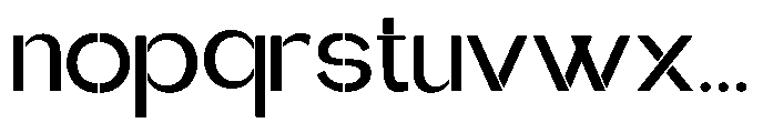 Glagent Stencil Semi Bold Expanded Font LOWERCASE