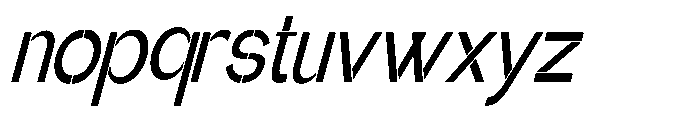 Glagent Stencil Semi Bold Extra Cond Sl Font LOWERCASE