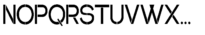 Glagent Stencil Semi Bold Extra Cond Font UPPERCASE