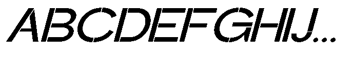 Glagent Stencil Semi Bold Extra Exp Sl Font UPPERCASE