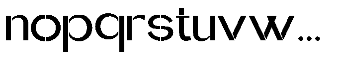Glagent Stencil Semi Bold Extra Exp Font LOWERCASE