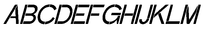 Glagent Stencil Semi Bold Semi Cond Sl Font UPPERCASE