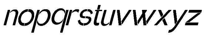 Glagent Stencil Semi Bold Semi Cond Sl Font LOWERCASE