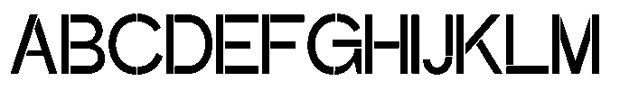 Glagent Stencil Semi Bold Semi Cond Font UPPERCASE