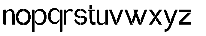 Glagent Stencil Semi Bold Semi Cond Font LOWERCASE