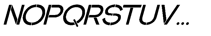 Glagent Stencil Semi Bold Semi Exp Sl Font UPPERCASE