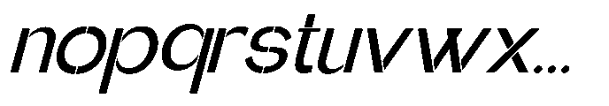 Glagent Stencil Semi Bold Semi Exp Sl Font LOWERCASE