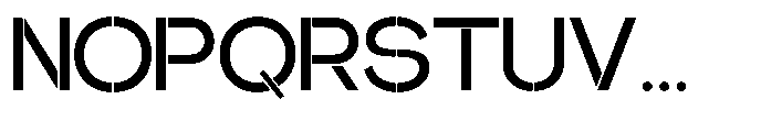 Glagent Stencil Semi Bold Semi Expanded Font UPPERCASE