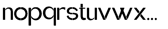 Glagent Stencil Semi Bold Semi Expanded Font LOWERCASE