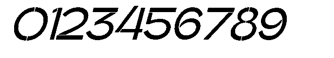 Glagent Stencil Semi Bold Slanted Font OTHER CHARS