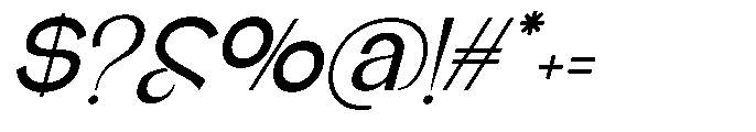 Glagent Stencil Semi Bold Slanted Font OTHER CHARS