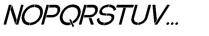 Glagent Stencil Semi Bold Slanted Font UPPERCASE