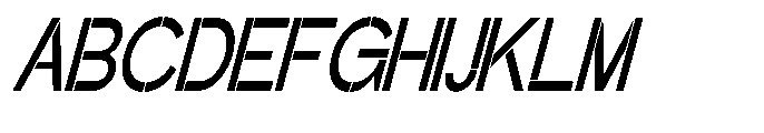 Glagent Stencil Semi Bold Ultra Cond Sl Font UPPERCASE