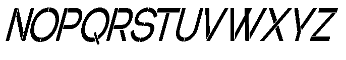 Glagent Stencil Semi Bold Ultra Cond Sl Font UPPERCASE