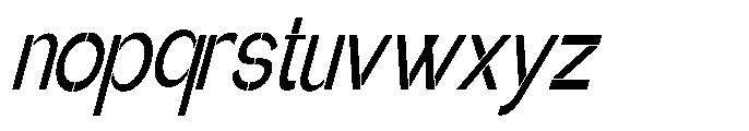 Glagent Stencil Semi Bold Ultra Cond Sl Font LOWERCASE