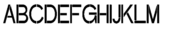 Glagent Stencil Semi Bold Ultra Cond Font UPPERCASE