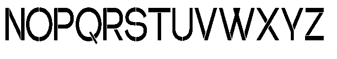 Glagent Stencil Semi Bold Ultra Cond Font UPPERCASE