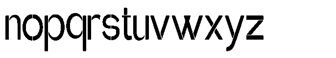 Glagent Stencil Semi Bold Ultra Cond Font LOWERCASE