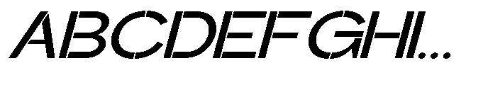 Glagent Stencil Semi Bold Ultra Exp Sl Font UPPERCASE