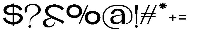 Glagent Stencil Semi Bold Ultra Expanded Font OTHER CHARS