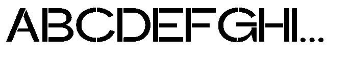 Glagent Stencil Semi Bold Ultra Expanded Font UPPERCASE