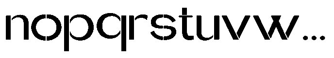 Glagent Stencil Semi Bold Ultra Expanded Font LOWERCASE
