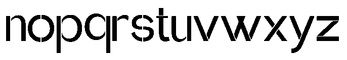 Glagent Stencil Semi Bold Font LOWERCASE