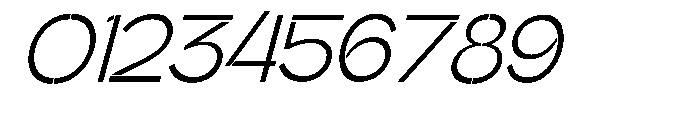 Glagent Stencil Semi Condensed Slanted Font OTHER CHARS