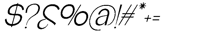 Glagent Stencil Semi Condensed Slanted Font OTHER CHARS