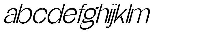 Glagent Stencil Semi Condensed Slanted FONT