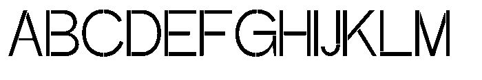 Glagent Stencil Semi Condensed Font UPPERCASE