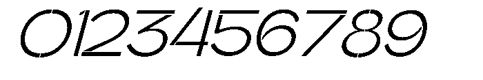 Glagent Stencil Semi Expanded Slanted Font OTHER CHARS