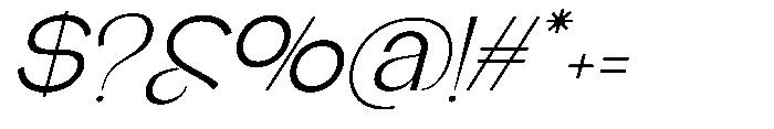 Glagent Stencil Semi Expanded Slanted Font OTHER CHARS