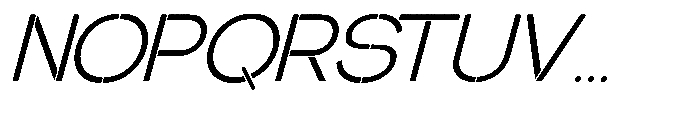 Glagent Stencil Semi Expanded Slanted Font UPPERCASE