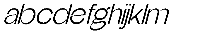Glagent Stencil Semi Expanded Slanted FONT