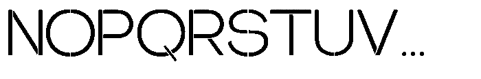 Glagent Stencil Semi Expanded Font UPPERCASE