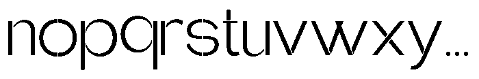 Glagent Stencil Semi Expanded Font LOWERCASE