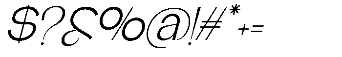 Glagent Stencil Slanted Font OTHER CHARS