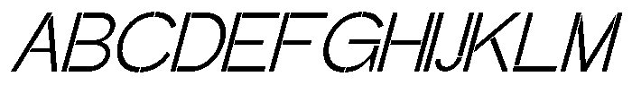 Glagent Stencil Slanted Font UPPERCASE