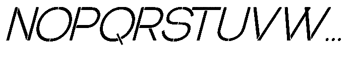 Glagent Stencil Slanted Font UPPERCASE