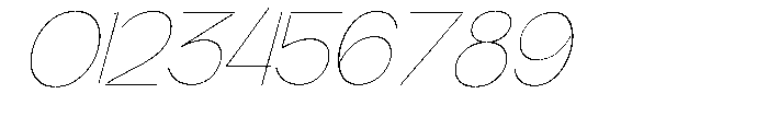 Glagent Stencil Thin Condensed Slanted Font OTHER CHARS