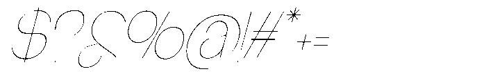 Glagent Stencil Thin Condensed Slanted Font OTHER CHARS