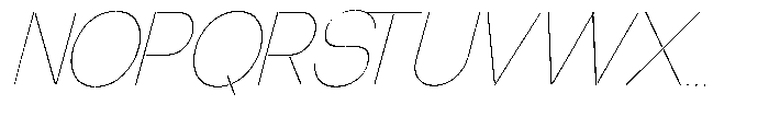 Glagent Stencil Thin Condensed Slanted Font UPPERCASE