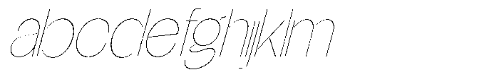 Glagent Stencil Thin Condensed Slanted FONT
