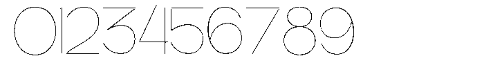 Glagent Stencil Thin Condensed Font OTHER CHARS