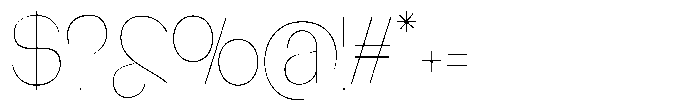 Glagent Stencil Thin Condensed Font OTHER CHARS