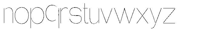 Glagent Stencil Thin Condensed Font LOWERCASE